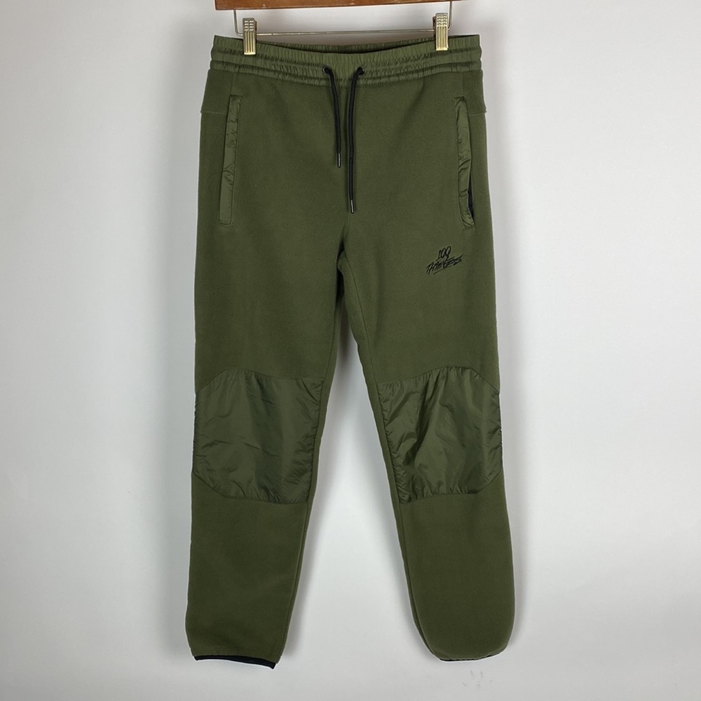 100 Thieves FW'22 POLAR FLEECE PANT - Green MENS SIZE SMALL